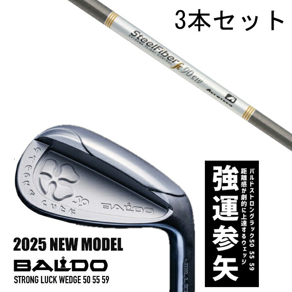 カスタムクラブ 【3本セット】 2025年モデル バルド ストロング ラック ウエッジ BALDO STRONG LUCK WEDGE / スチールファイバー FCシリーズ パラレル アイアン / 5営業日以内の発送