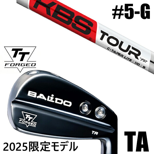 左右選択 / カスタムクラブ 正規販売店 【5-G 7本セット】 2025年モデル バルド TTシリーズ フォージド ツアー エアーアイアン TA / BALDO TT FORGED TOUR AIR IRON TA BLACK / KBS Cテーパーライト C-TAPER LITE アイアン / 5営業日以内の発送｜ゴルフトゥエンティ