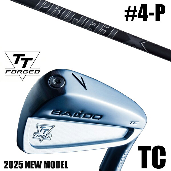 カスタムクラブ 正規販売店 【4-P 7本セット】 2025年モデル バルド TTシリーズ フォージド ツアーキャビティー アイアン TC / BALDO TT FORGED TOUR CAVITY IRON TC SATIN / プロジェクトX オールブラック アイアン / 5営業日以内の発送｜ゴルフトゥエンティ