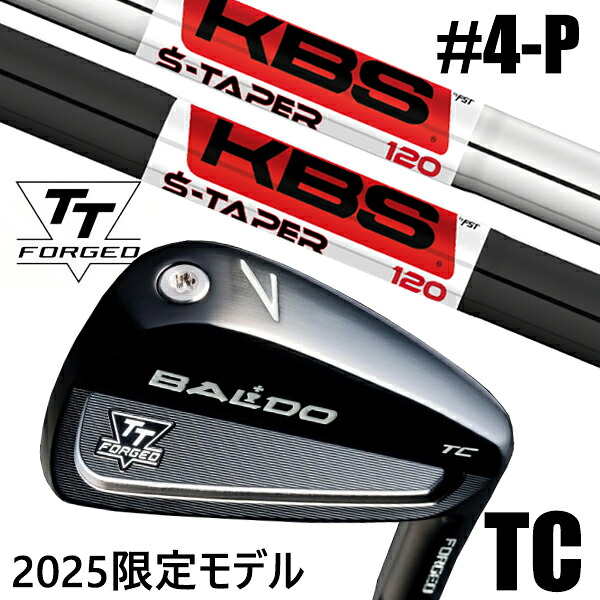 カスタムクラブ 正規販売店 【4-P 7本セット】 2025年モデル バルド TTシリーズ フォージド ツアーキャビティー アイアン TC / BALDO TT FORGED TOUR CAVITY IRON TC BLACK / KBS Sテーパー S-TAPER アイアン / 5営業日以内の発送