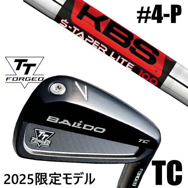 カスタムクラブ 正規販売店 【4-P 7本セット】 2025年モデル バルド TTシリーズ フォージド ツアーキャビティー アイアン TC / BALDO TT FORGED TOUR CAVITY IRON TC BLACK / KBS Sテーパーライト S-TAPER LITE アイアン / 5営業日以内の発送｜ゴルフトゥエンティ