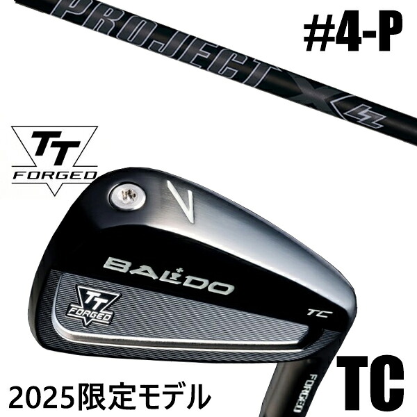 カスタムクラブ 正規販売店 【4-P 7本セット】 2025年モデル バルド TTシリーズ フォージド ツアーキャビティー アイアン TC / BALDO TT FORGED TOUR CAVITY IRON TC BLACK / プロジェクトＸ LZ オールブラック アイアン / 5営業日以内｜ゴルフトゥエンティ