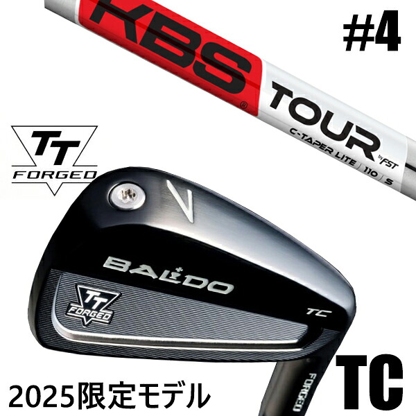 カスタムクラブ 正規販売店 【#4 単品】 2025年モデル バルド TTシリーズ フォージド ツアーキャビティー アイアン TC / BALDO TT FORGED TOUR CAVITY IRON TC BLACK / KBS Cテーパーライト C-TAPER LITE アイアン / 5営業日以内の発送