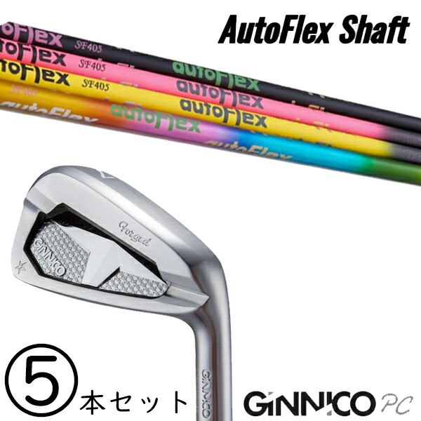 6-PW 5本セット /?飛距離×安定 ジニコ PC アイアン カスタムクラブ / オートフレックス アイアン / 5営業日以内の発送