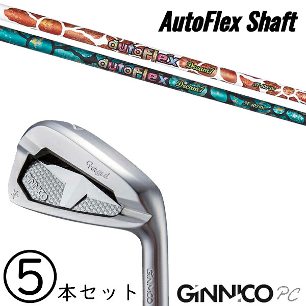 6-PW 5本セット /飛距離&times;安定 ジニコ PC アイアン カスタムクラブ / ドリームセブン アイアン オートフレックス / 5営業日以内の発送｜ゴルフトゥエンティ
