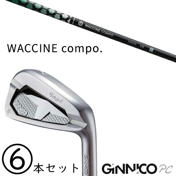 5-PW 6-AW 6本セット /?飛距離×安定 ジニコ PC アイアン カスタムクラブ / ワクチンコンポ トキソイド WACCINEcompo TOXOID / 5営業日以内の発送
