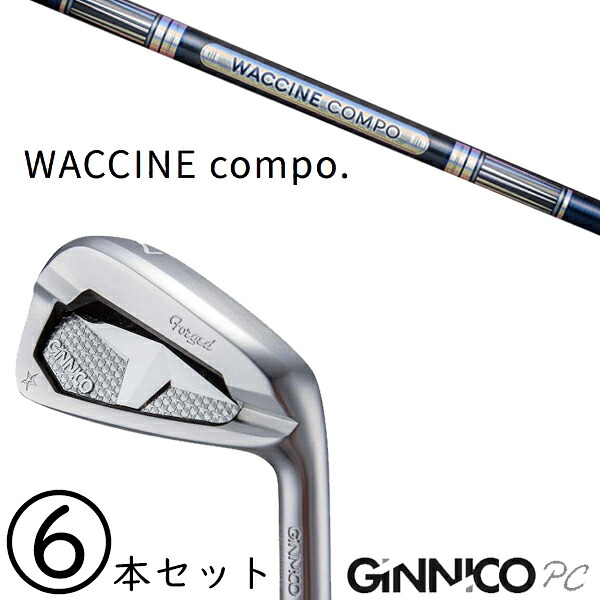 5-PW 6-AW 6本セット /?飛距離×安定 ジニコ PC アイアン カスタムクラブ / ワクチンコンポ GR301 アイアンシャフト / 5営業日以内の発送