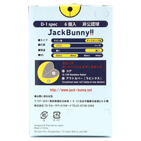 楽天市場 ジャックバニー By パーリーゲイツ ドラえもん ゴルフボール 1箱 6球入 非公認球 Jack Bunny By Pearly Gates D 1 Spec ゴルフアトラス