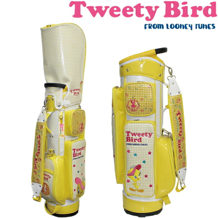 Tunes 即納 Ltcm 005 Tweety Looney Bird ルーニーテューンズ Looney トゥイーティー キャディバッグ バード ゴルフ ゴルフアトラス Bird 8 5型 レディースモデル ルーニーチューン