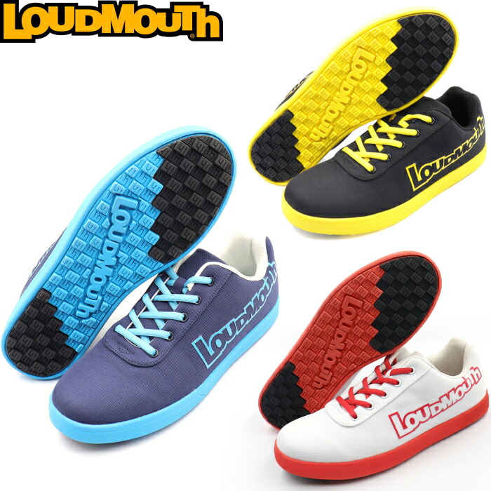 Loudmouth ラウドマウス LM-GS0005 スパイク受け答え ゴルフシューズ 無地/ビッグロゴタイプ 【メンズ/レディース】
