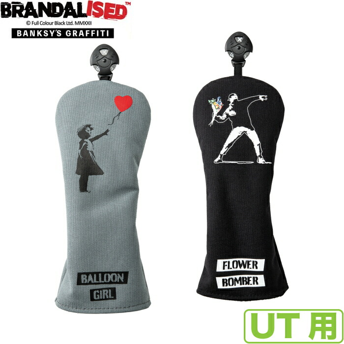 Banksy バンクシー ゴルフ BAHC-02UT ユーティリティ用ヘッドカバー【Flower Bomber/フラワーボンバー Balloon Girl/バルーンガール】