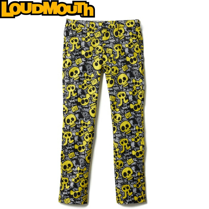美品 LOUD MOUTH ラウドマウス　スカル総柄　パンツ 楽天市場】【美品】ラウドマウス パンツ ネイビー×マルチカラー