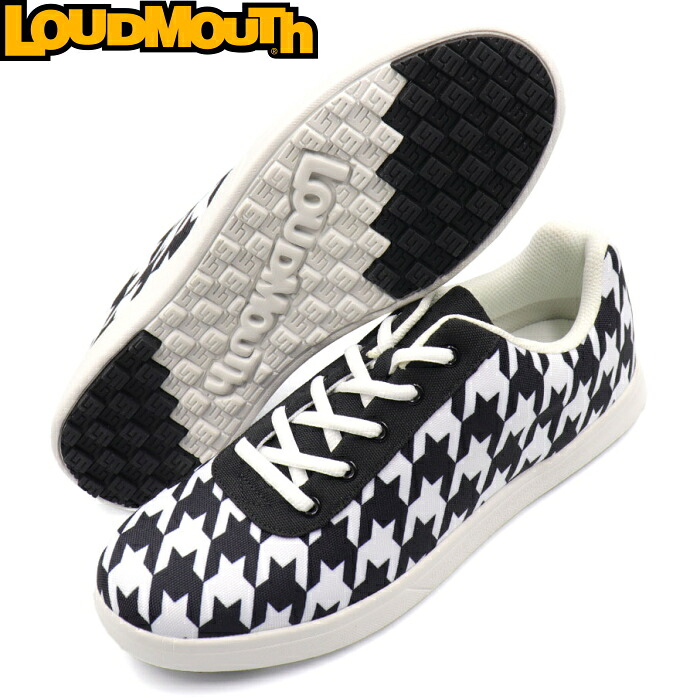 Loudmouth ラウドマウス LM-GS0005 スパイクレス ゴルフシューズ Oakmont Houndtooth×White(002)オークモント×ホワイト 【メンズ/レディース】
