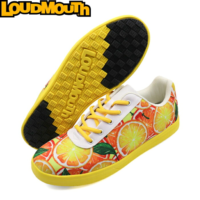 Loudmouth ラウドマウス LM-GS0005 スパイクレス ゴルフシューズ　Juicy Festa×Yellow（460） 【メンズ/レディース】