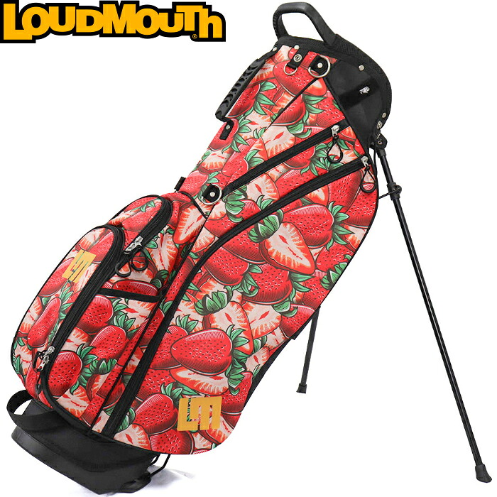 【限定販売カラー】LOUDMOUTH ラウドマウス　LM-CB0010　8.5型 スタンドキャディバッグ　Vintage Strawberries（350）ビンテージストロベリーズ｜ゴルフアトラス