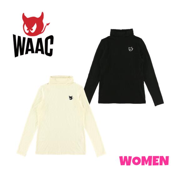 WAAC ワック072234080WOMEN レディースロゴエンボス起毛JQD長袖モックネック｜７２店
