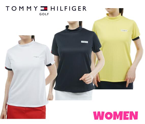 TOMMY HILFIGER GOLFトミーヒルフィガー ゴルフTHLA428WOMEN レディースストライプカフス 半袖モックシャツ｜７２店