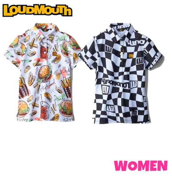LOUDMOUTH ラウドマウス WOMEN レディース 764-652 レディース プレミアムカノコ 柄半袖シャツ
