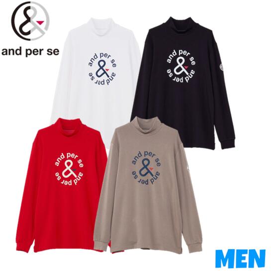 and per se アンパスィAMF9234W6MEN メンズセルヒート長袖ハイネックプルオーバー