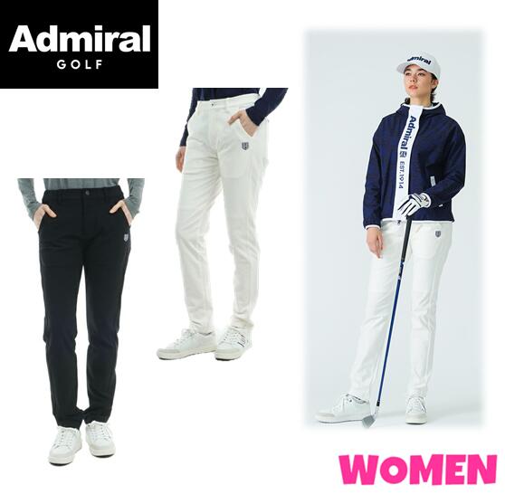 Admiral レディース ゴルフパンツ 白 楽天市場】アドミラル パンツ 白 ロゴ刺しゅう 裏微起毛
