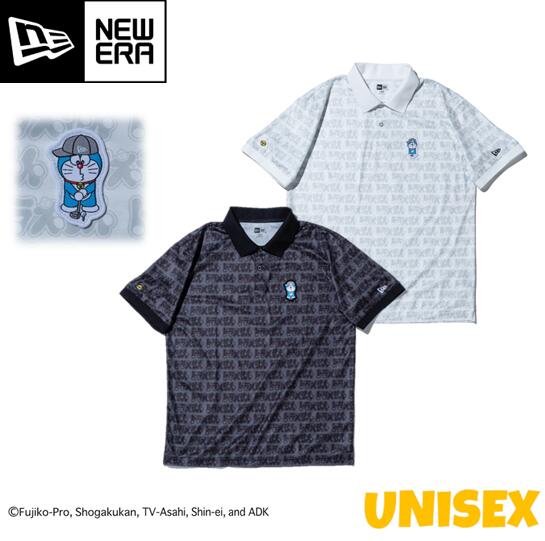 NEW ERA GOLF ニューエラ ゴルフ14520735 14520736メンズ レディース ユニセックス半袖 ポロシャツドラえもん パターン