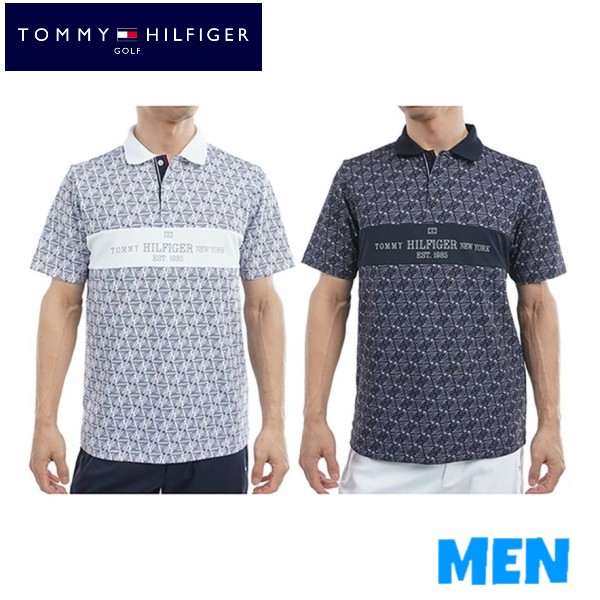 TOMMY HILFIGER GOLF トミーヒルフィガー ゴルフTHMA519MEN メンズヨットプリント 半袖 スポーツシャツ
