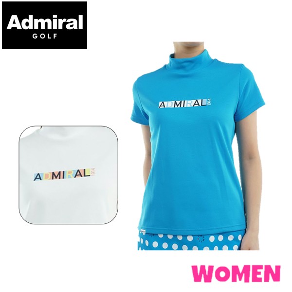 Admiral GOLF アドミラルゴルフ ADLA532 WOMEN レディース カラタッチ ドライ モックネック 半袖 シャツ