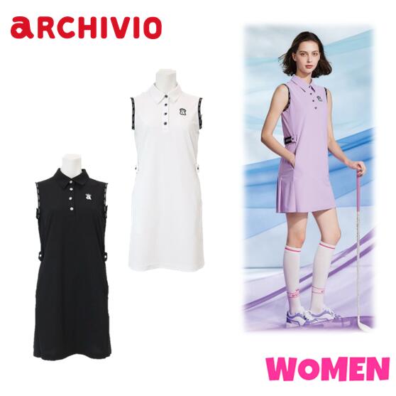 【30% OFF】 archivio アルチビオ A451503 WOMEN レディース UV速乾ポロノースリワンピース