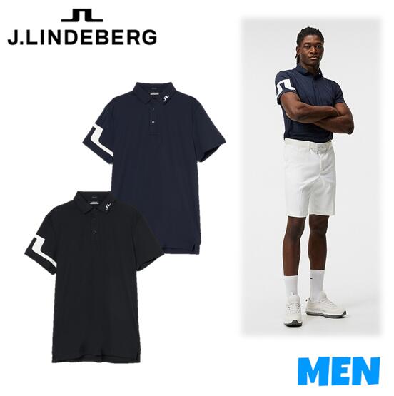 J.LINDEBERG ジェイ リンドバーグ071-23250/GMJT06335MEN メンズ袖JLロゴタイプスポーツシャツHEATH GOLF SHIRTレギュラー填まる