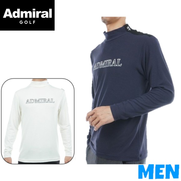 【30% OFF】 Admiral GOLFアドミラルゴルフADMA575 MEN メンズスエードクロス起毛 ハイネック 長袖 モックネック プルオーバー