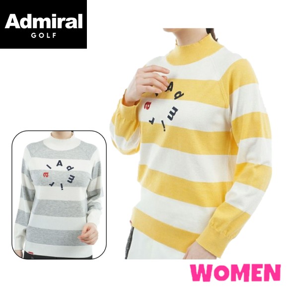 【30% OFF】Admiral GOLFアドミラルゴルフADLA571 WOMEN レディースホカタッチ ボトルネックBD スウェーター