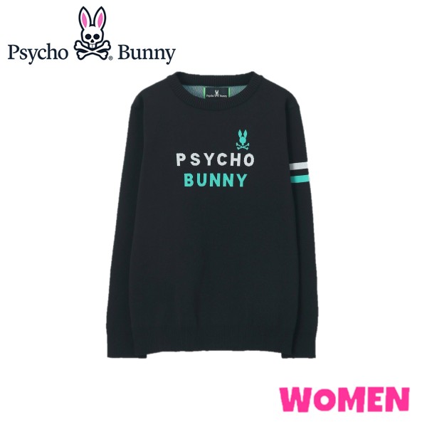 【30% OFF】Psycho Bunny サイコバニーGFW166 251-760WOMEN レディーストリコロール ジャガードニット スウェーター