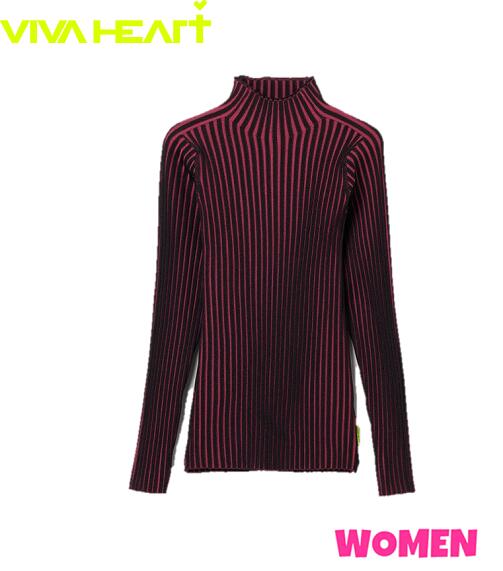 【30% OFF】VIVA HEART ビバハート012-14911 レディースバイカラー リブニットプルオーバー