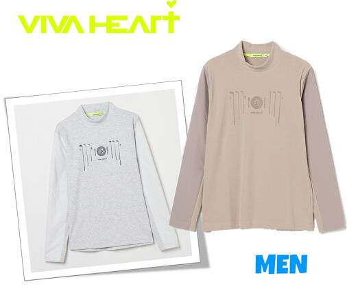 【30% OFF】VIVA HEART ビバハート011-24010 メンズタフタスリーブ長袖モックネック