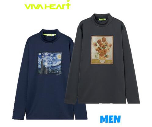 【30% OFF】VIVA HEART ビバハート011-24911 メンズVIVAHE(ART) 線描刷り上げる長袖ティーシャツ