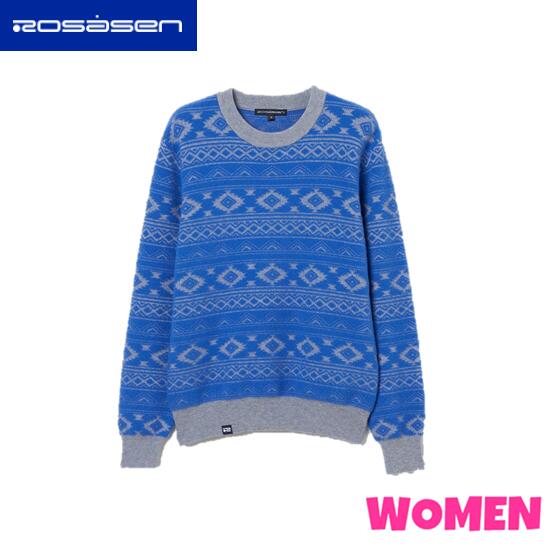 【30% OFF】Rosasen ロサーセン045-14011  レディースオルテガ柄ジャカード編み物