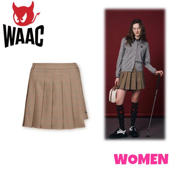 【30% OFF】WAAC ワック072254470WOMEN レディースチェックプリーツラップショートパンツ