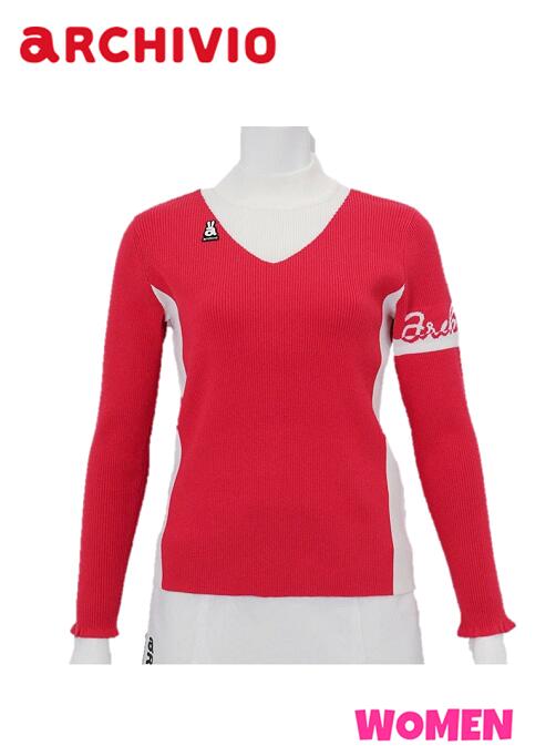 【30% OFF】archivio アルチビオ A518011WOMEN レディースサイドライン色彩設計リブニット