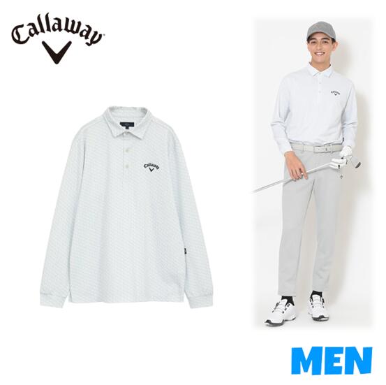 【30% OFF】CallawayApparel キャロウェイアパレルC25233107 メンズロゴプリントオニカノコ長袖プルオーバー