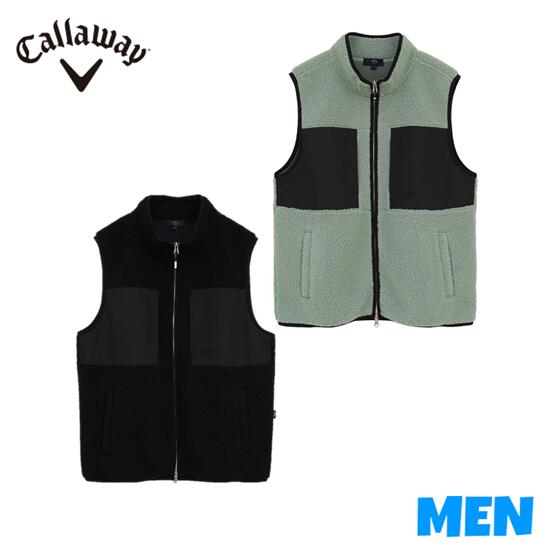 【30% OFF】 CallawayApparel キャロウェイアパレル C25216104 メンズ カールボアフリースフルジップベスト