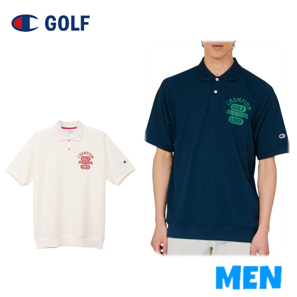 ▼▲▼▲▼尖んがり10倍！▼▲▼▲▼Champion GOLF はやりっ児ゴルフC3-DG306 メンズショートスリーブポロシャツ