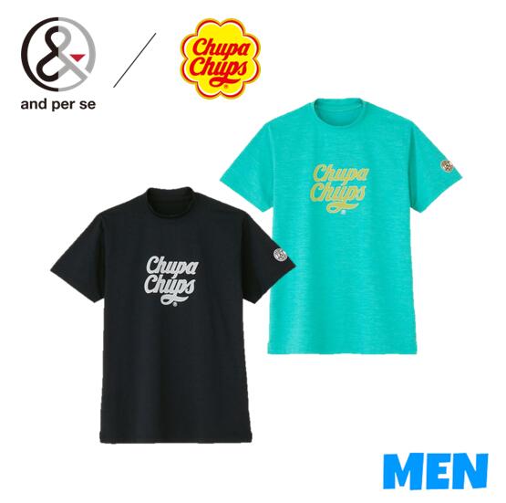 ▼▲▼▲▼ポイント10倍！▼▲▼▲▼ and per se アンパスィ AMS9506V5 MEN メンズ Chupa Chups チュッパチャプス 半袖モックネックシャツ