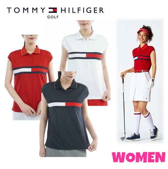 ▼▲▼▲▼ポイント10倍!▼▲▼▲▼ TOMMY HILFIGER GOLF トミーヒルフィガー ゴルフ THLA611 WOMEN レディース フラッグライン フレンチポロシャツ 吉田優利プロ 着用モデル