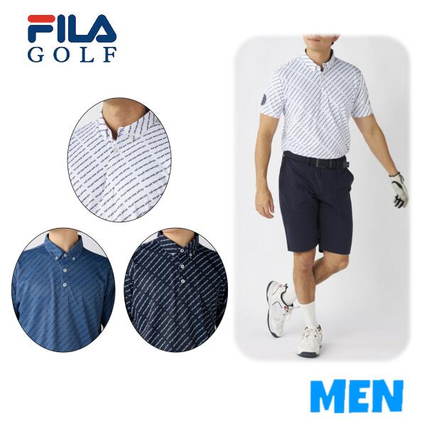 ▼▲▼▲▼尖んがり10倍！▼▲▼▲▼FILA GOLF フィラ746-650 746650MEN メンズ柄 半袖スポーツシャツ