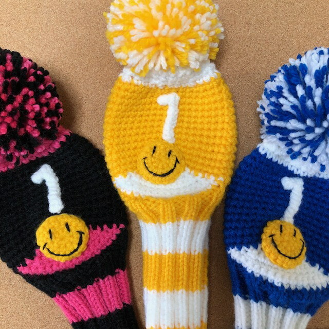 楽天市場 単品販売 ゴルフカバー ドライバー 460cc ゴルフ ヘッドカバー 手作り かわいい インスタ映え インスタ スニーカー ソックス 毛糸 オリジナル カラフル 靴下 くつした Golf 番手 ゴルフカバーゴンちゃん