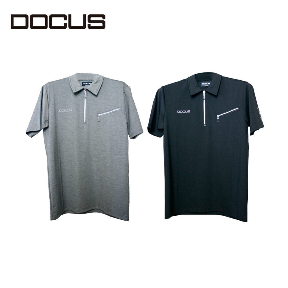 ドゥーカス DOCUS ゴルフお召しもの スポーツシャツ Zip引きあげる 半袖ポロ RELOADED ZIP UP POLO 春 夏 お召しもの ゴルフ お召しもの メンズ かっこいい 今めかしい  運動競技お召しもの 流行り物