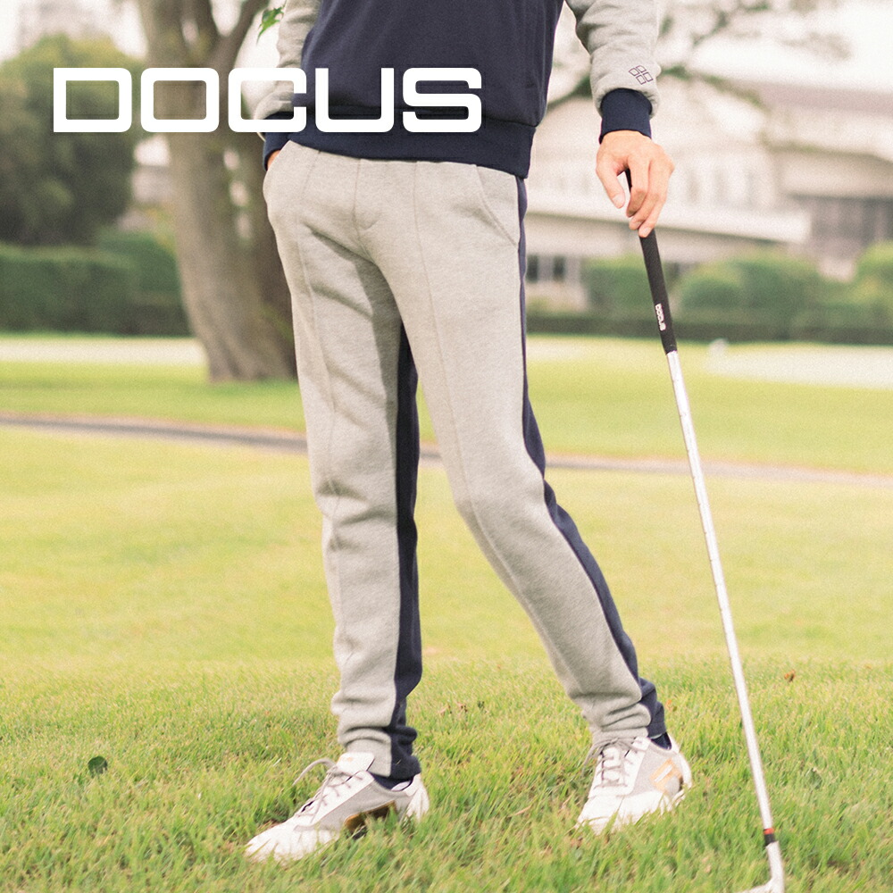 DOCUS ドゥーカス | Logo Pants DCM23A002 ロゴ パンツ | ゴルフウェア メンズ レディース ユニセックス 冬 | かっこいい おしゃれ ゴルフ メンズファッション | ネイビー グレー ホワイト | S M L XL 3L