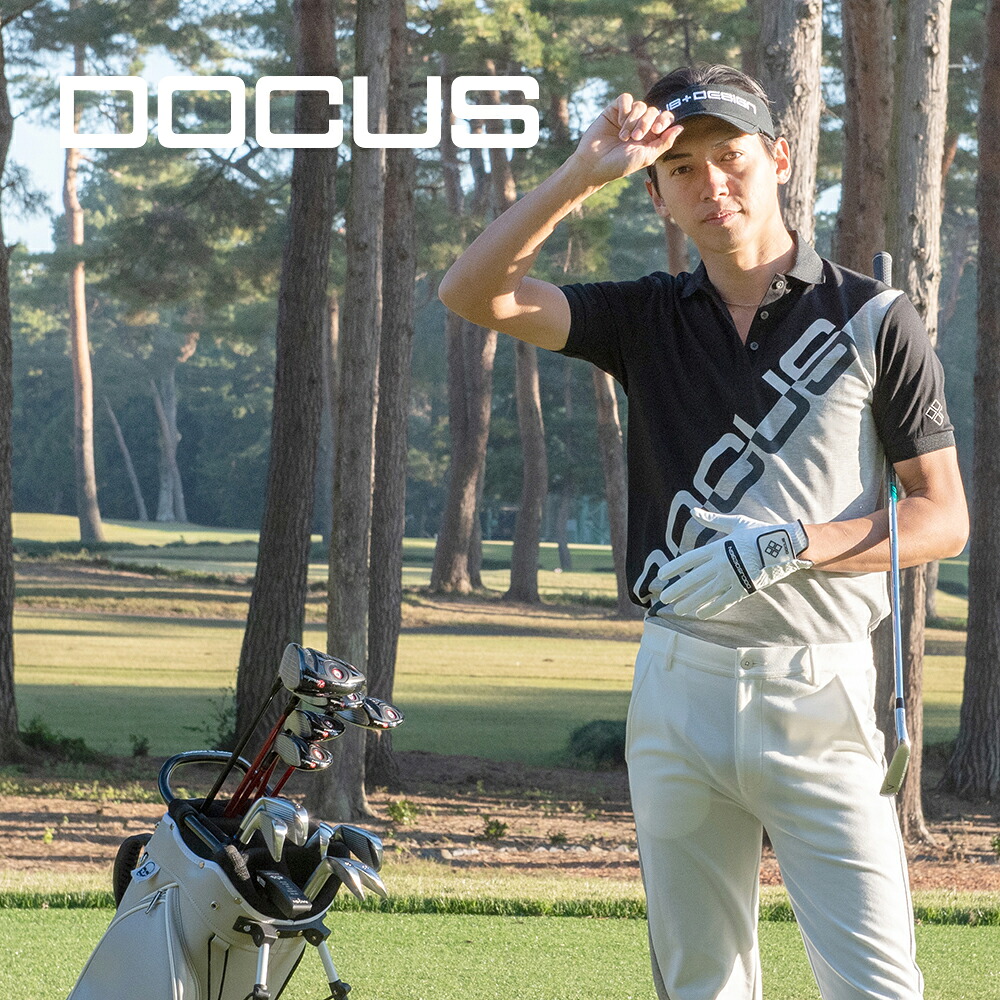 LINE10%off/【20%OFF】DOCUS ゴルフウェア おしゃれ メンズ かっこいい ポロ シャツ AG 45DG Polo DCM23S003 ドゥーカス ポロシャツ メンズファッション