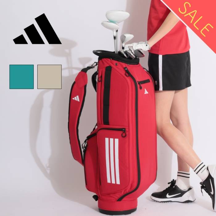 【セール品】 アディダスゴルフ 【CORDURA】スリーストライプキャディバッグ ゴルフウェア レディース 春夏 ゴルフ女子 CURUCURU|私、ときどきゴルフ女子 curucuru