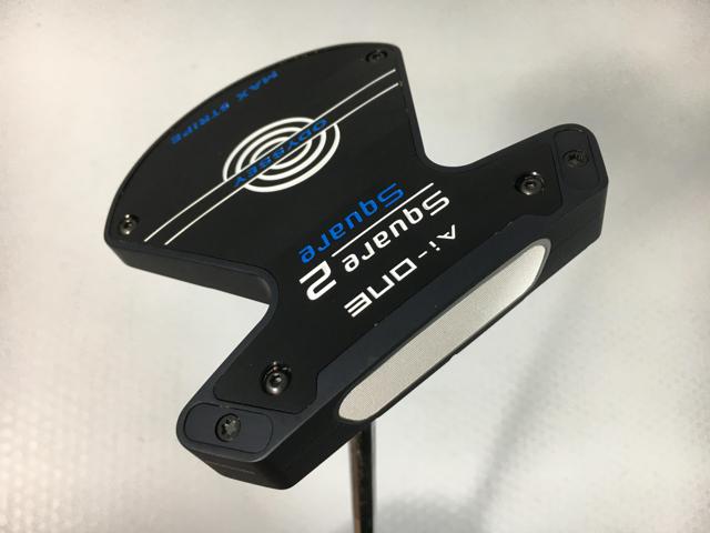 お買い得品！【3980円以上で貨物輸送無料】【即納】【中古】【美品】オデッセイ Ai-ONE SQUARE 2 SQUARE (真四角2真四角) MAX STRIPE パター 2025 STROKE LAB(打つこと 科学研究所) 90 立て坑 パター